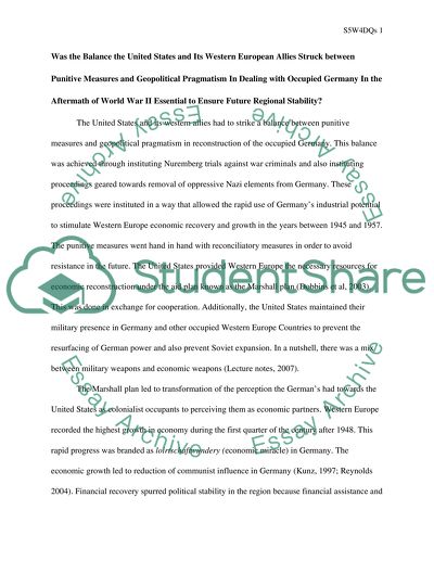 Dealing with Occupied Germany in the Aftermath of World War II