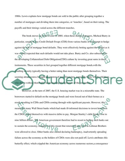 The Big Short: Inside the Doomsday Machine by Michael Lewis