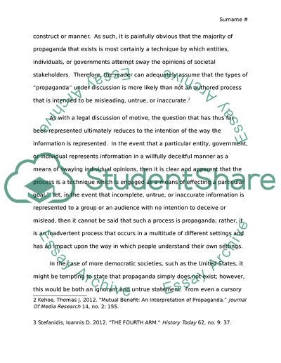 IS PROPAGADA A TECHNIQUE OR A PHENOMENON