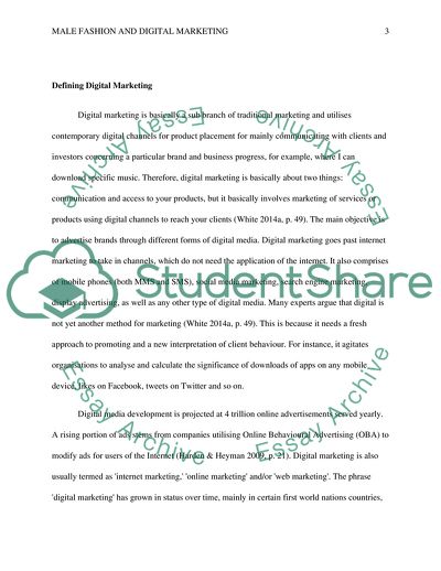 Male Fashion and Digital Marketing