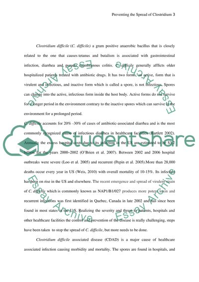 Preventing the Spread of Clostridium Difficile through Systems Change