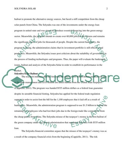 Solyndra Solar Term Paper