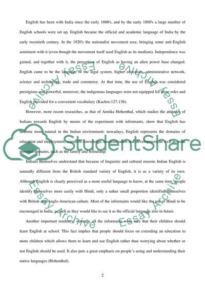 english language in india essay