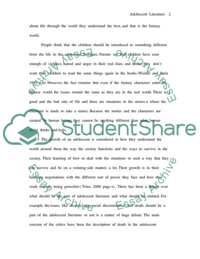 A Critic of Adolescent Literature