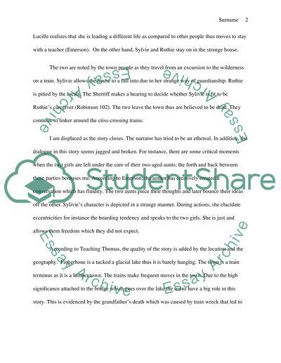 Marilynne Robinsons Housekeeping