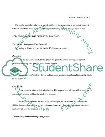 African Guerrilla Wars