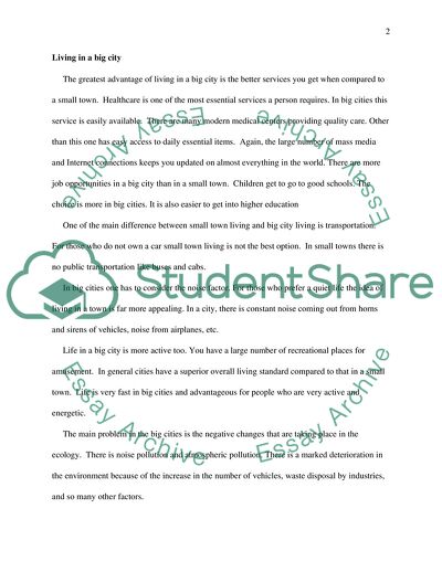 Living in a Big City vs Living in a Small Town