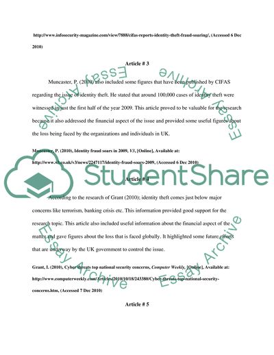 Identity Theft in the UK