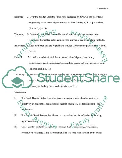 South Dakota Higher Education Funding Policy