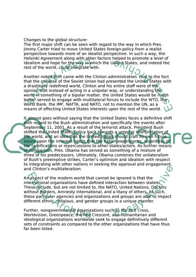 The global security structure