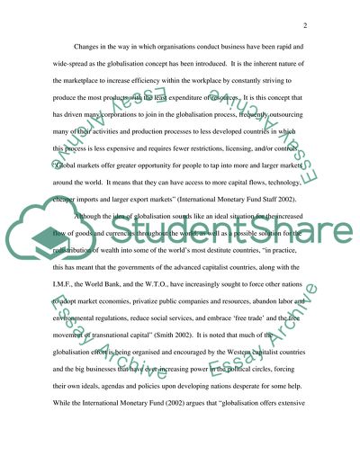 Process Of Globalisation In Modern World