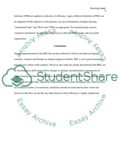 The application of balanced scorecard in the performance evaluation of higher education