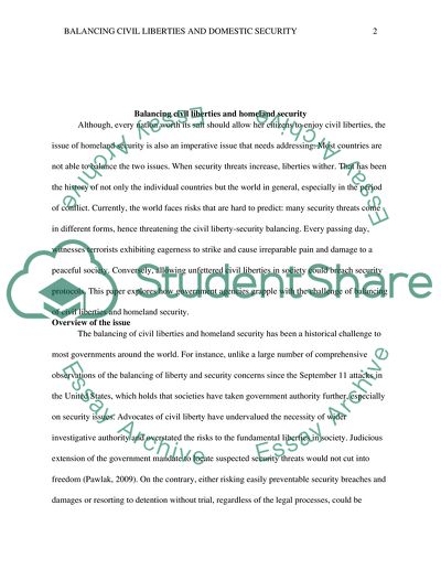 Balancing Civil Liberties and Domestic Security