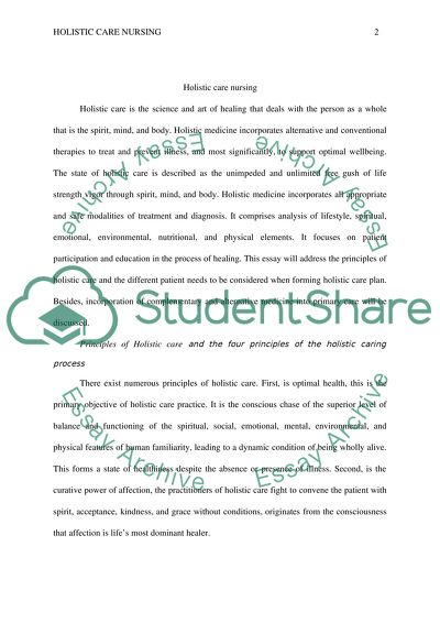 Holistic Care Nursing