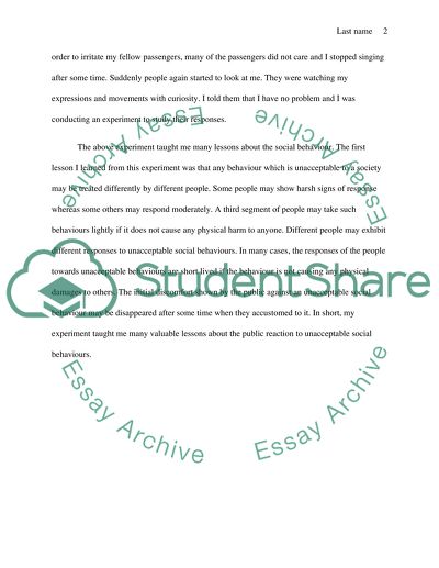 Non-Intrusive Breaching Experiment: Singing in a Bus