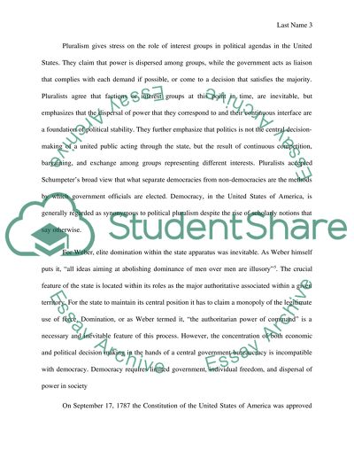 Pluralism vs. Elitism in Public Policy Making