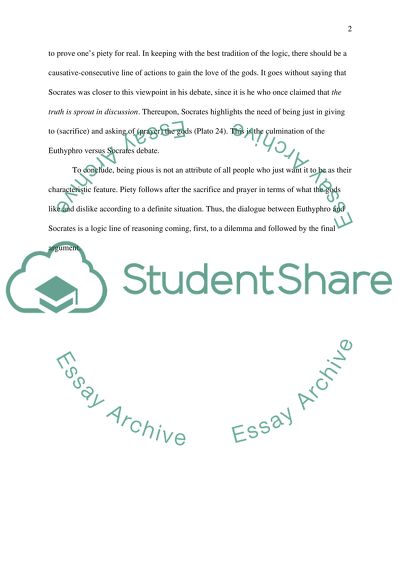 The dilema socrates and euthyphro finds themselves in