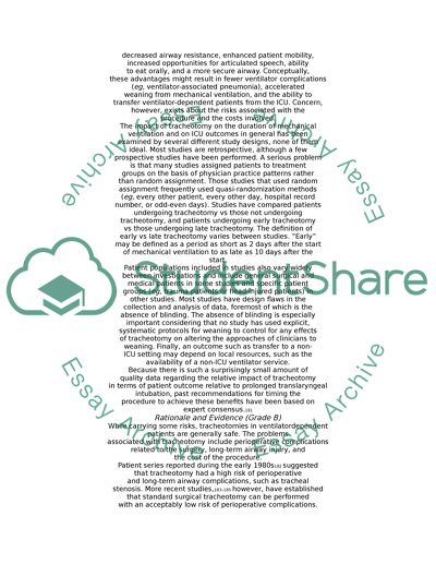 Role of tracheotomy in ventilator