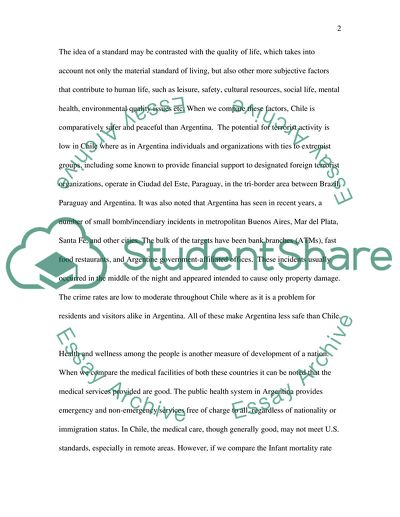GEOGRAPHY - Comparison of Two Latin American Nations -CHILE and ARGENTINA