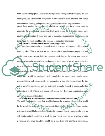 Secondments for Increasing the Employee Value