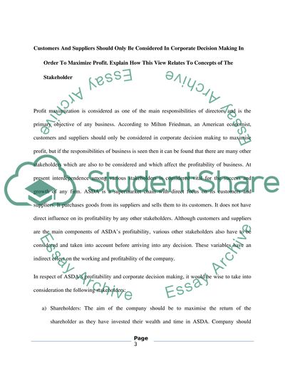 Customers in Corporate Decision Making