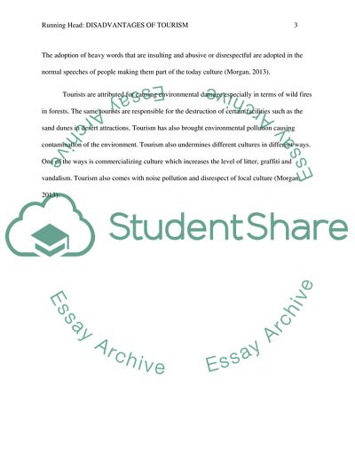 Tourism as an Important Source of Income