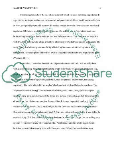 Major Issues in Nature vs Nurture