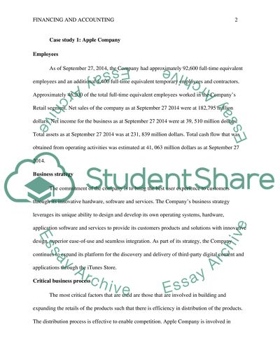 Financing and Accounting of Apple and Henrico Companies