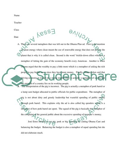 Discuss the Metaphors in your Ad