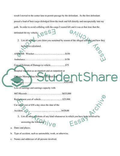 Short Paper 3: Answers to Interrogatories