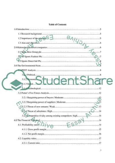 Competition and Performance of the UK Apparel Retailer Sector