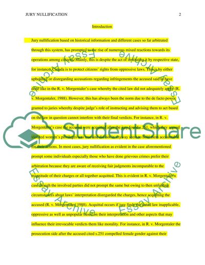 The Jury Nullification Canadian Criminal System