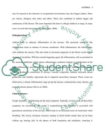 Overview of Disease: Asthma