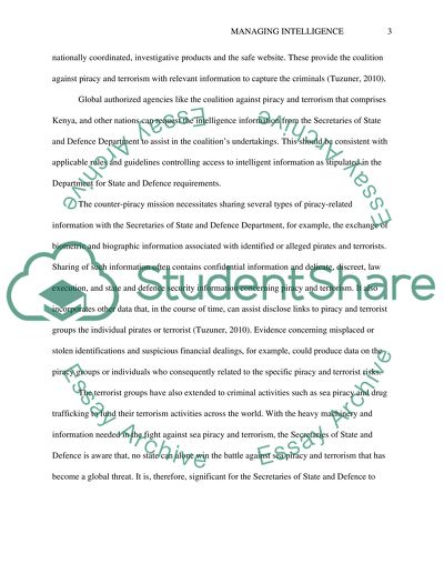 Sharing of Intelligence with Coalition Issue