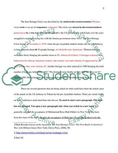 Instigation of the hostage crisis of 1979