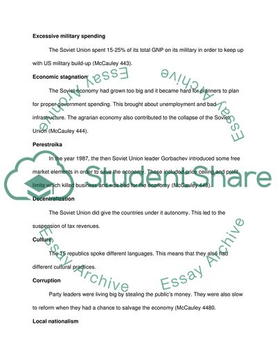 The Cold War: the Soviet Union and the United States of America