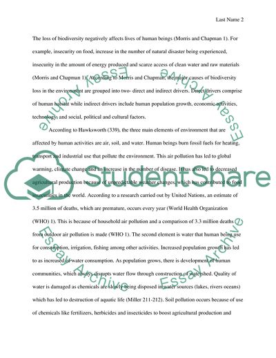 Effects of Human Action on Environment