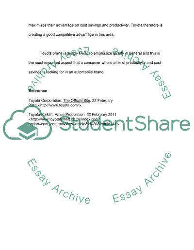 Toyota Brand Evaluation