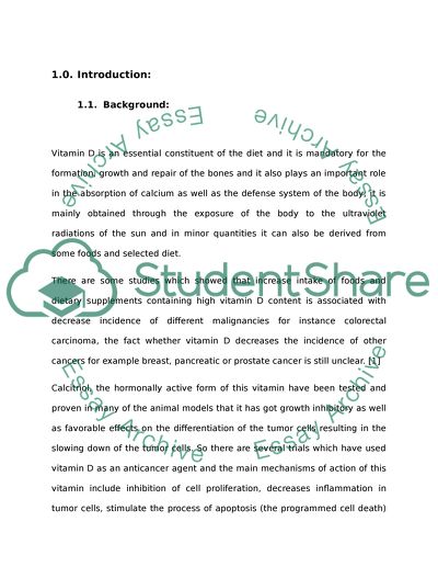 Vitamin D and Cancer