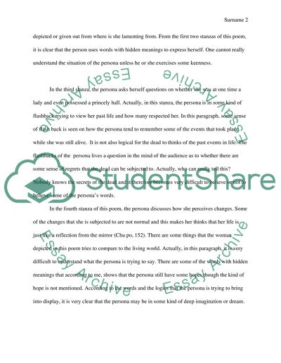 Analysis of the Poem