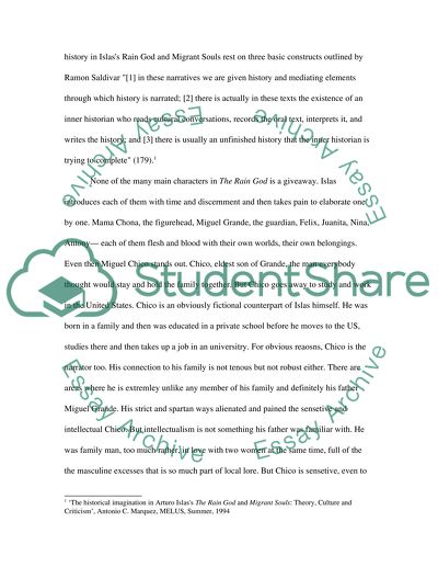 Miguel Chicos character in The Rain God