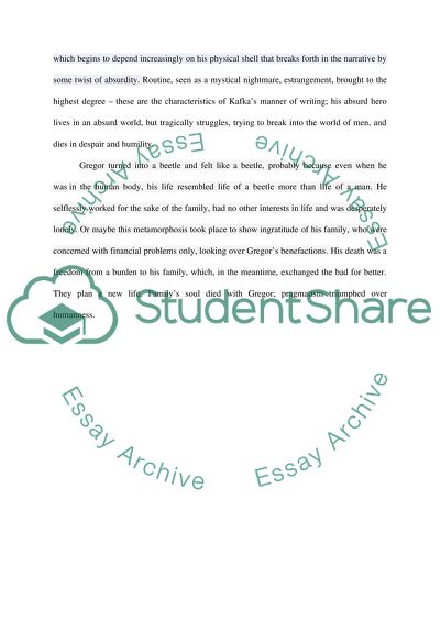 What Evidence Do We Have at the Beginning of the Story That Gregor Thinks of Himself as Human