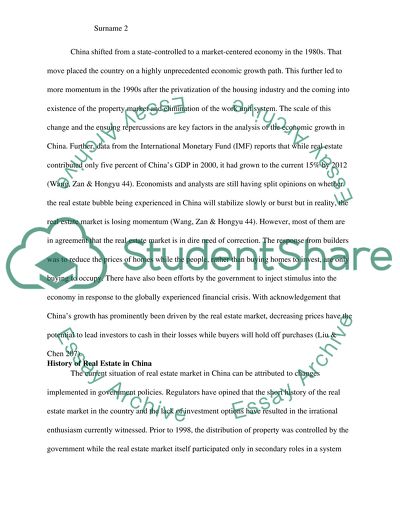 The Economy of Real Estate in China