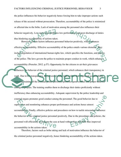 The Criminal Justice System