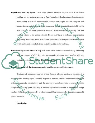 Major Pharmacological Issues
