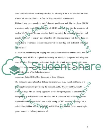 Attention deficit hyperactivity disorder