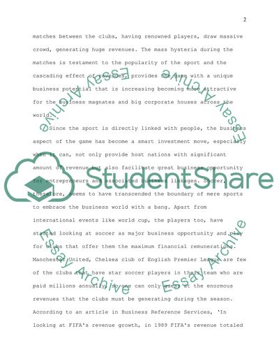 Soccer: Just a game or a real Business