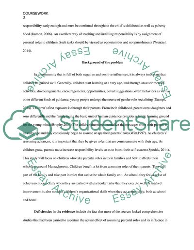 Children taking on the parental role in their family how it effects school