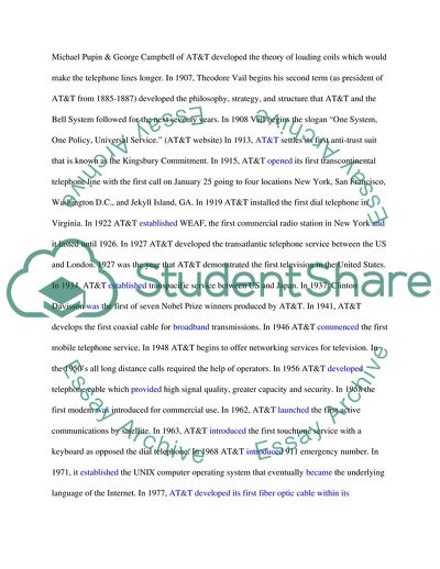 Accounting Document: AT&T Company