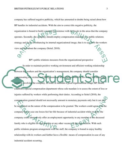 Public Relations in BP Plc